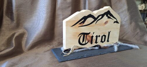 Zirbenblock mit Tirol